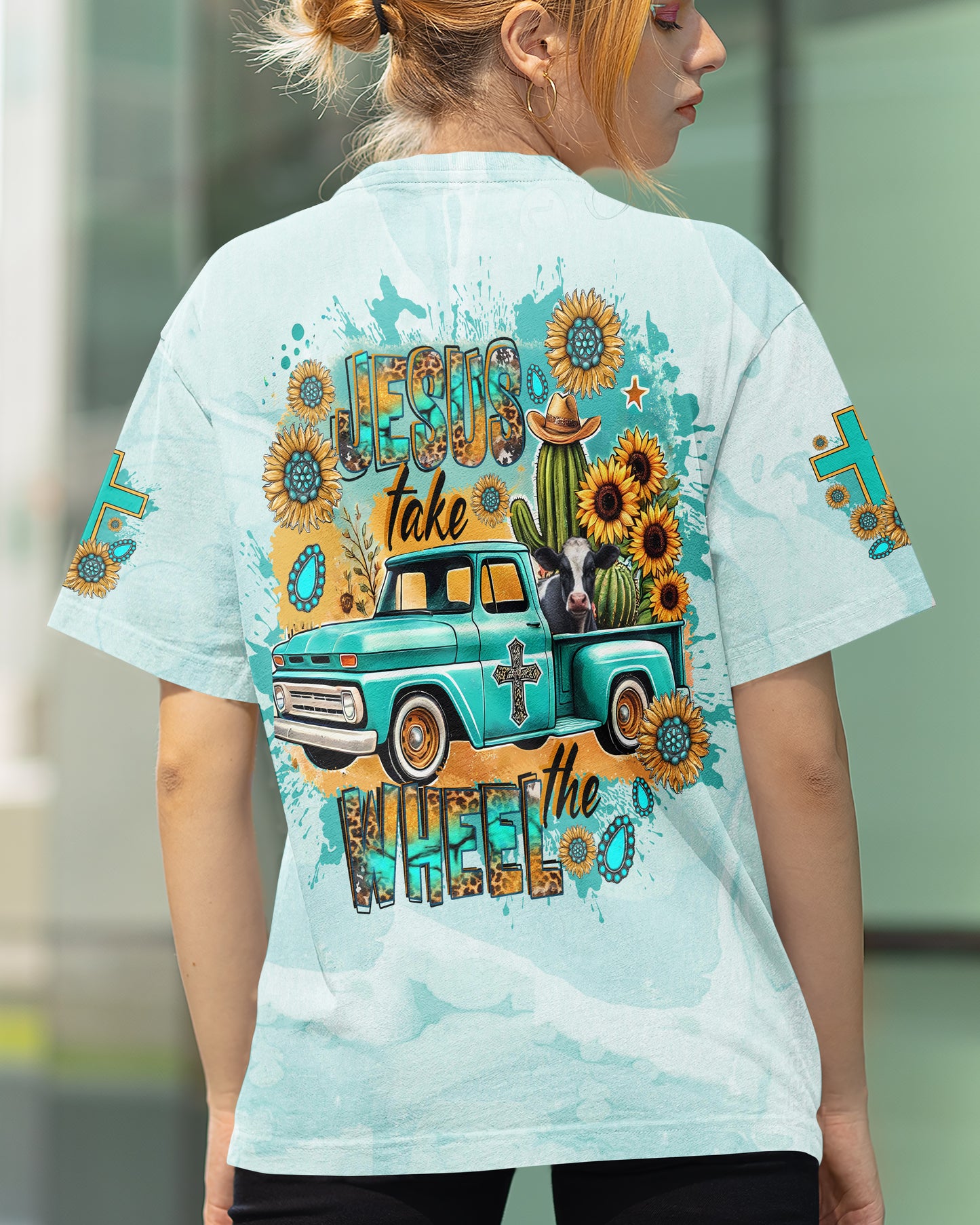 Jesus Take The Wheel All Over Print T-Shirt