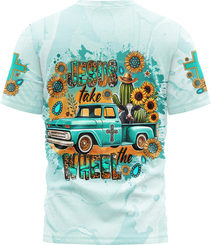 Jesus Take The Wheel All Over Print T-Shirt