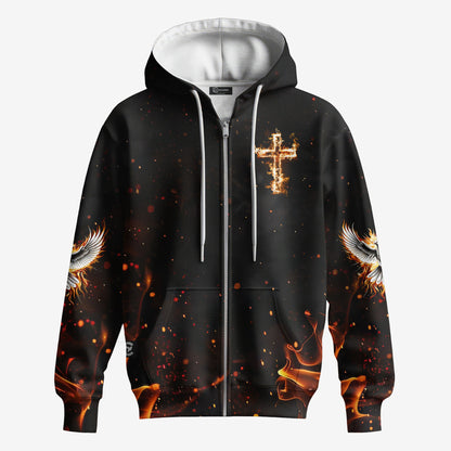 Baptized in Fire Zip Hoodie